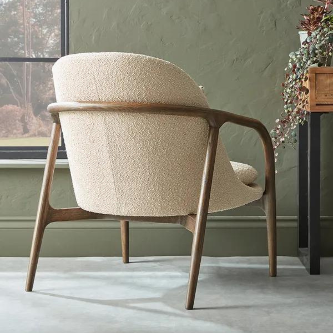 Dunara Boucle Armchair Back View