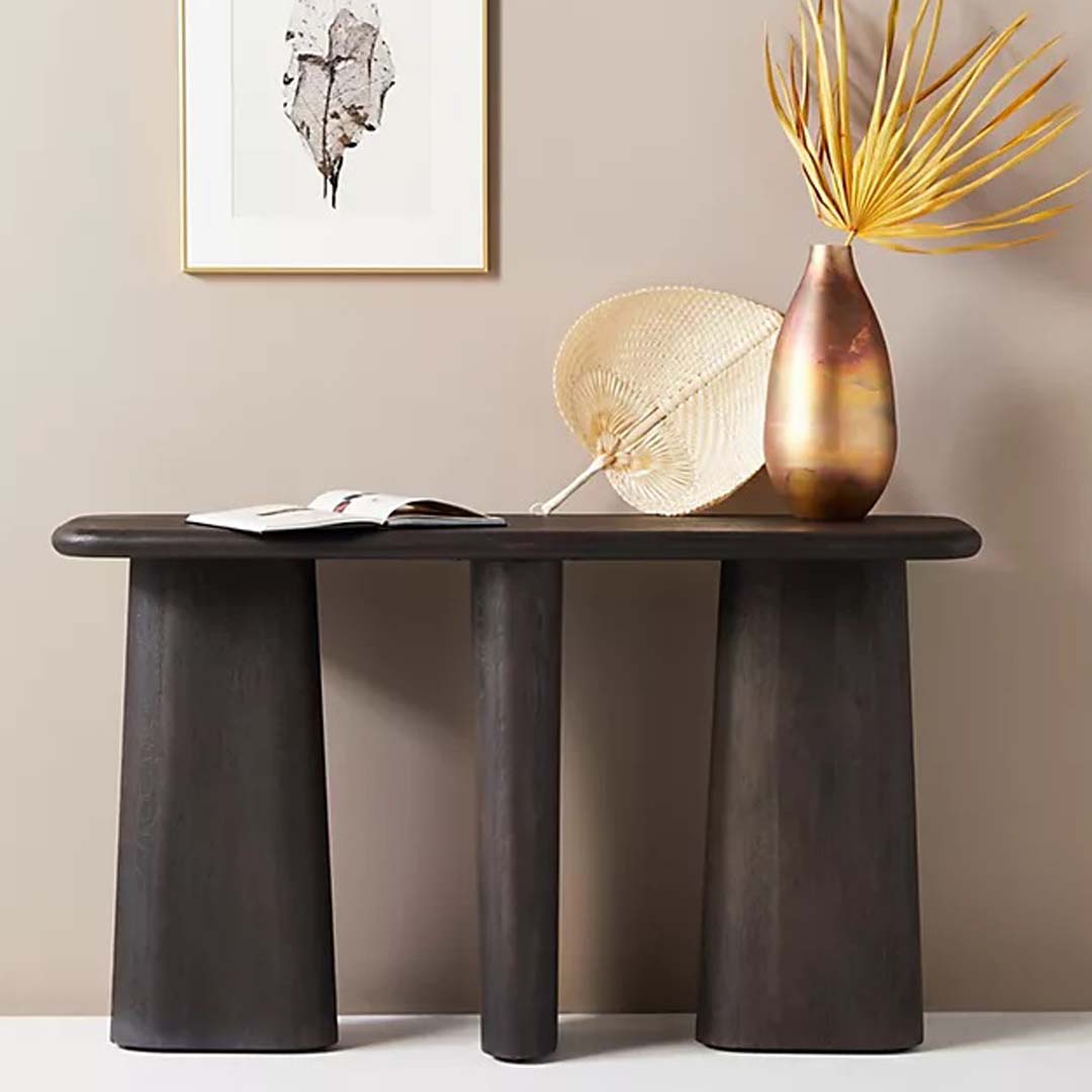 Crux Natural Wood Console Table