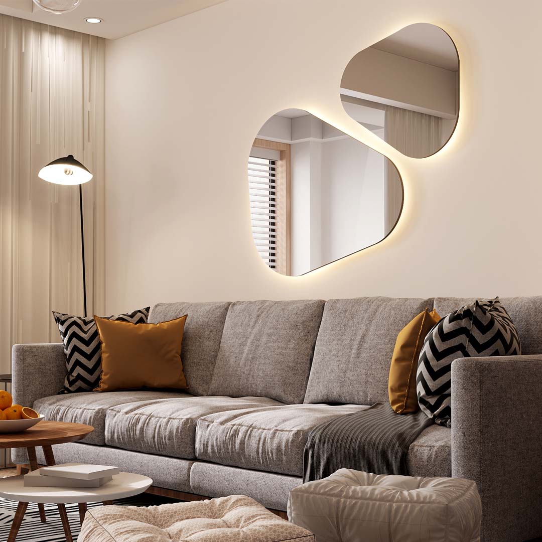 Floating Mirror Design Illuminated Floating Mirror | Buy Online in UAE