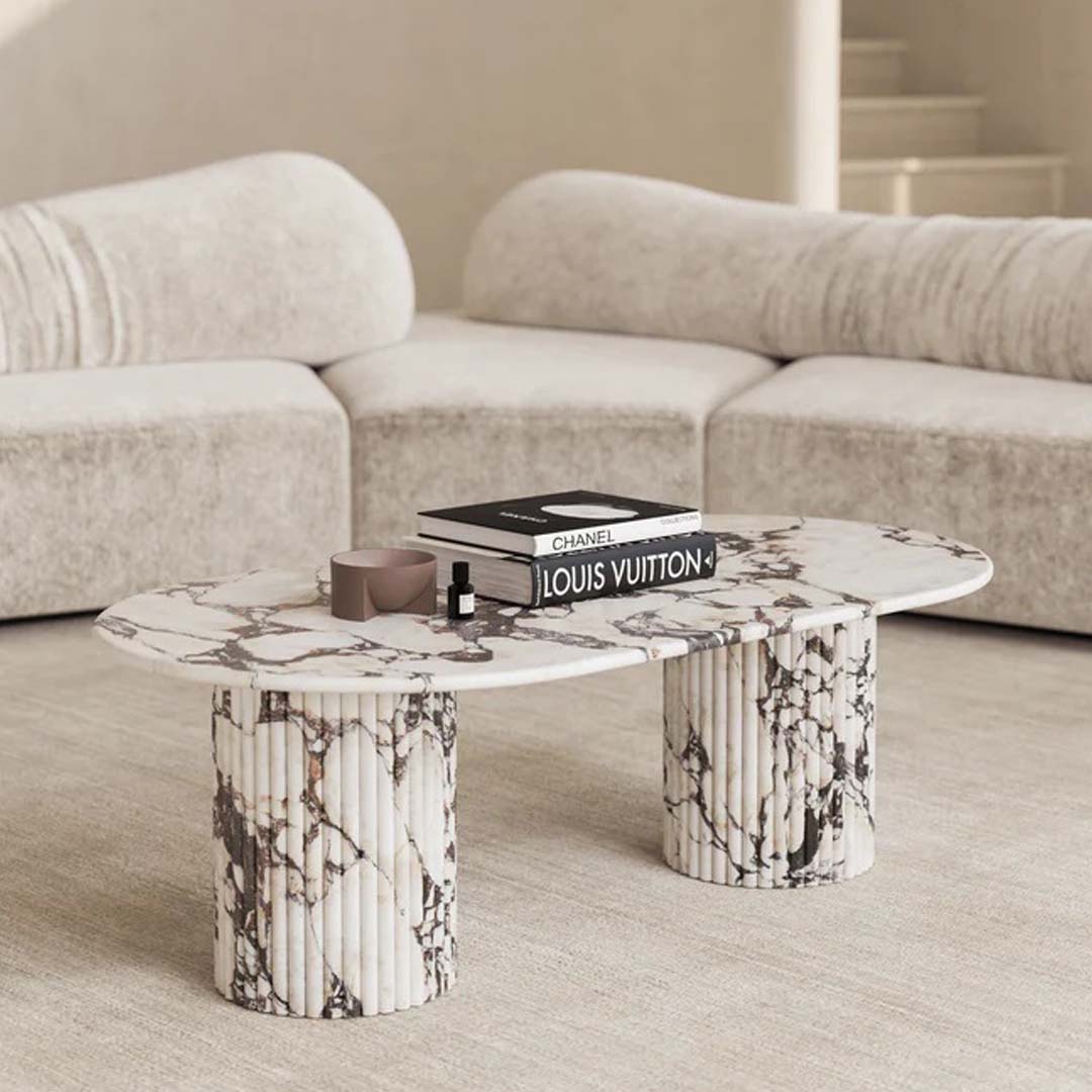 Marx Oval Marble Coffee Table | Buy Online in UAE