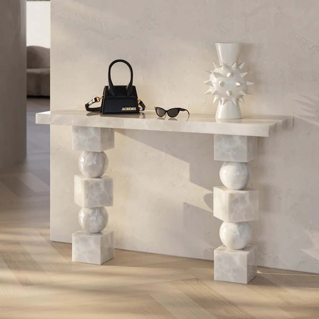 Altair Bianco Onyx Console Table