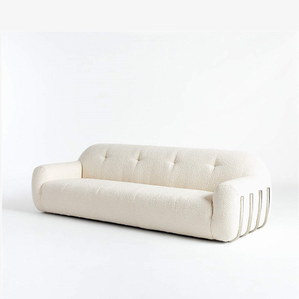 Cetas Cream Designer Sofa Side View