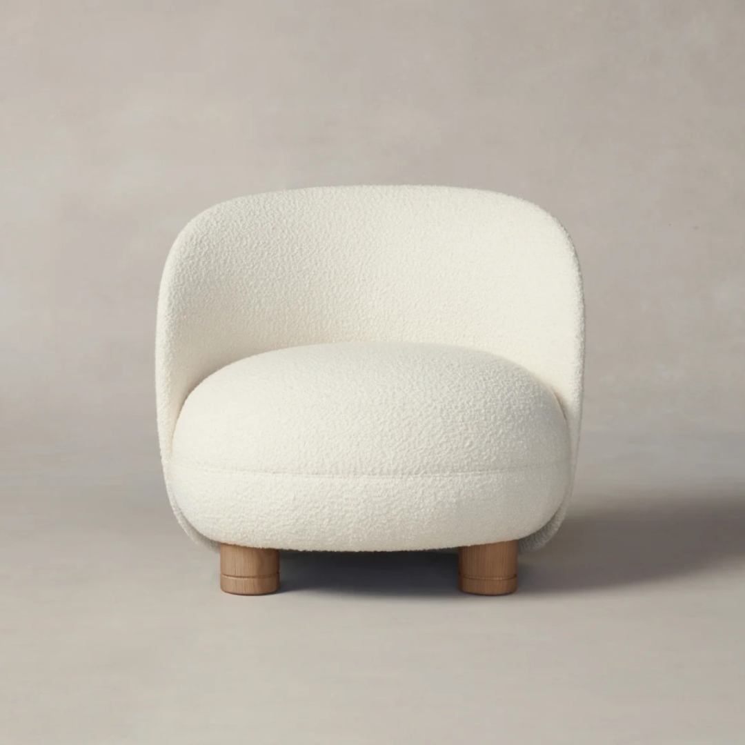 Mirwah Bouclé Armchair Front view