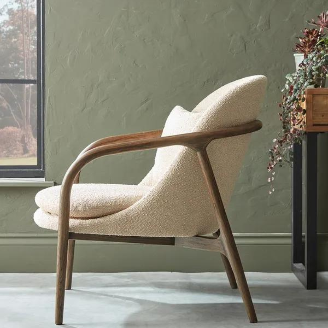 Dunara Boucle Armchair Side View