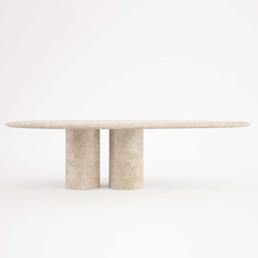 Gienah Travertine marble Dining Table