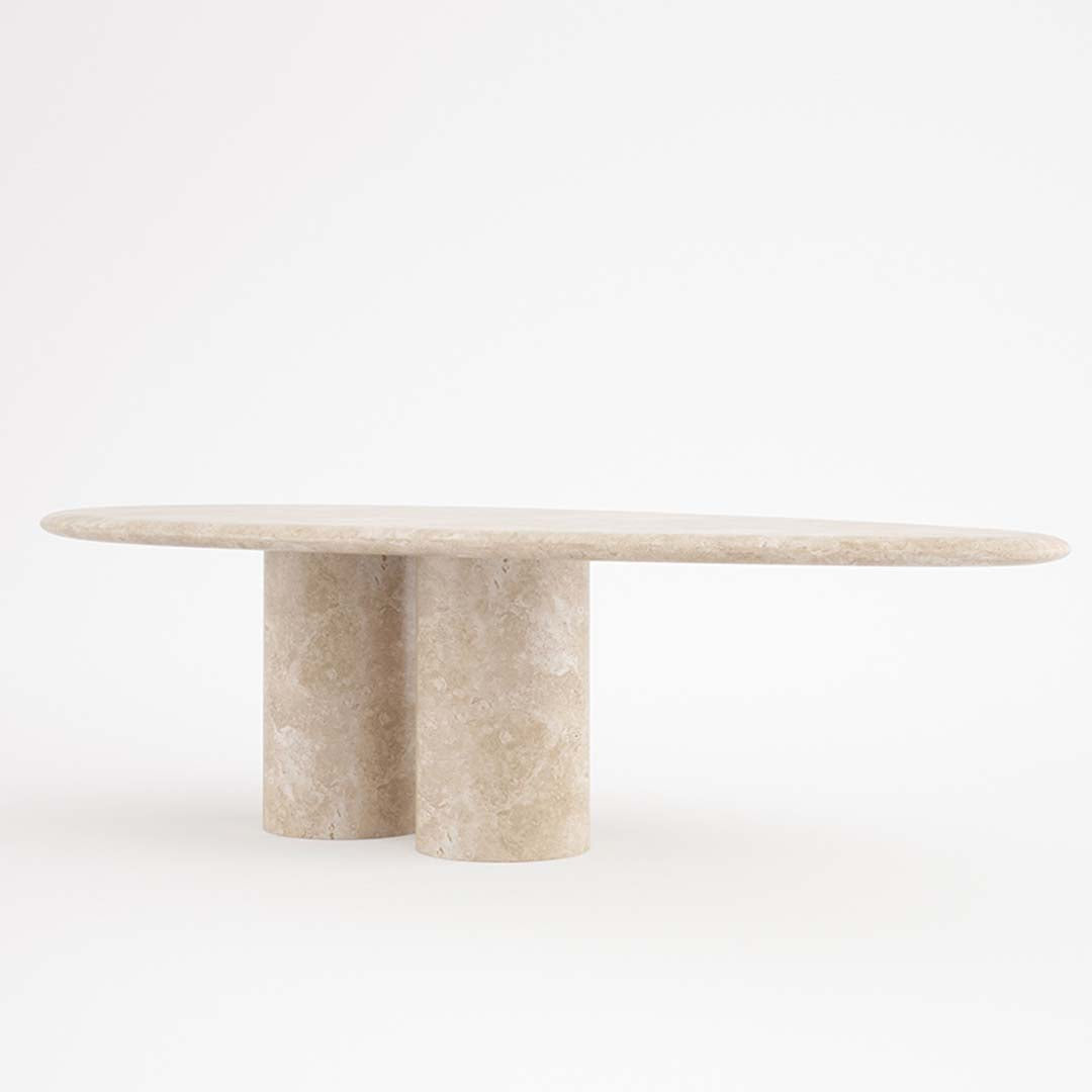 Gienah Travertine marble Dining Table