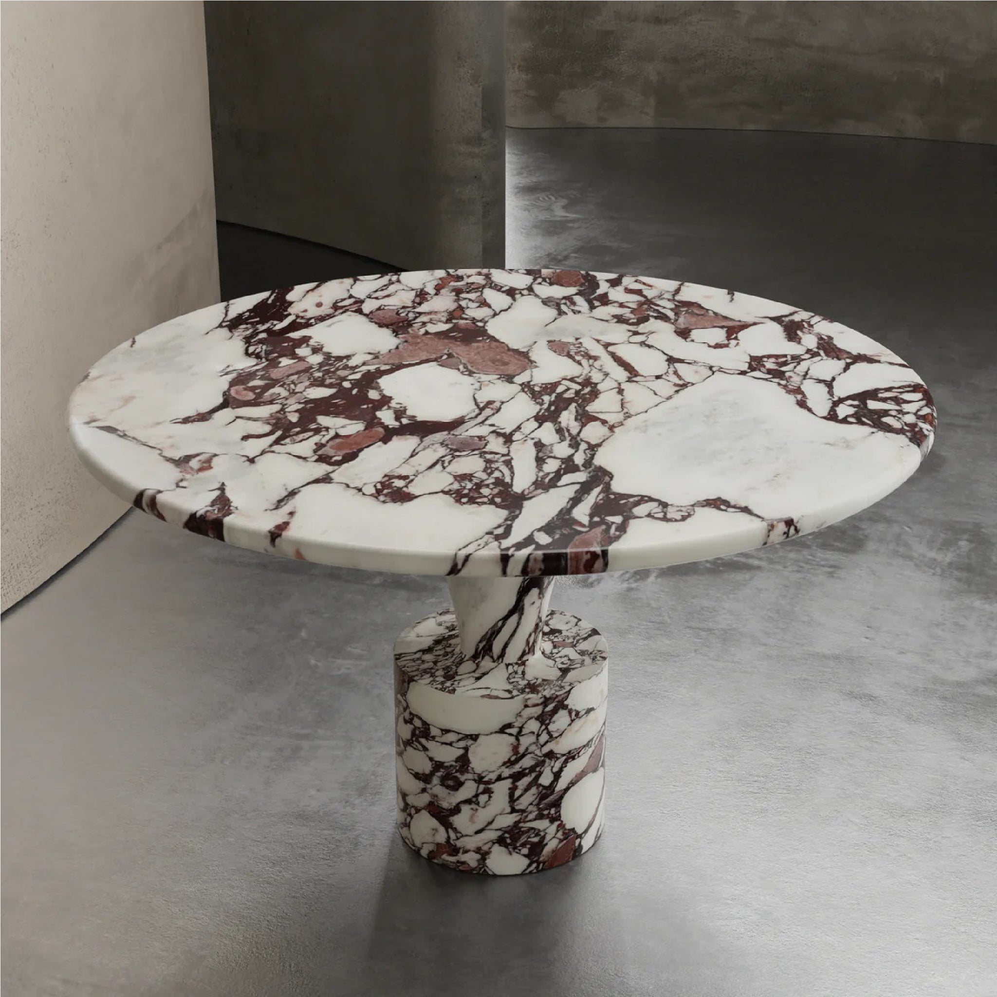 Charming Natural Calacatta Viola Marble Dining Table