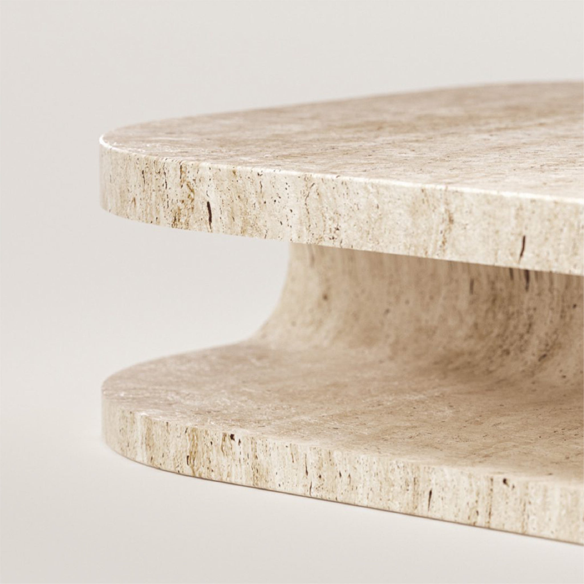 Monarch Travertine Marble Coffee Table Corner