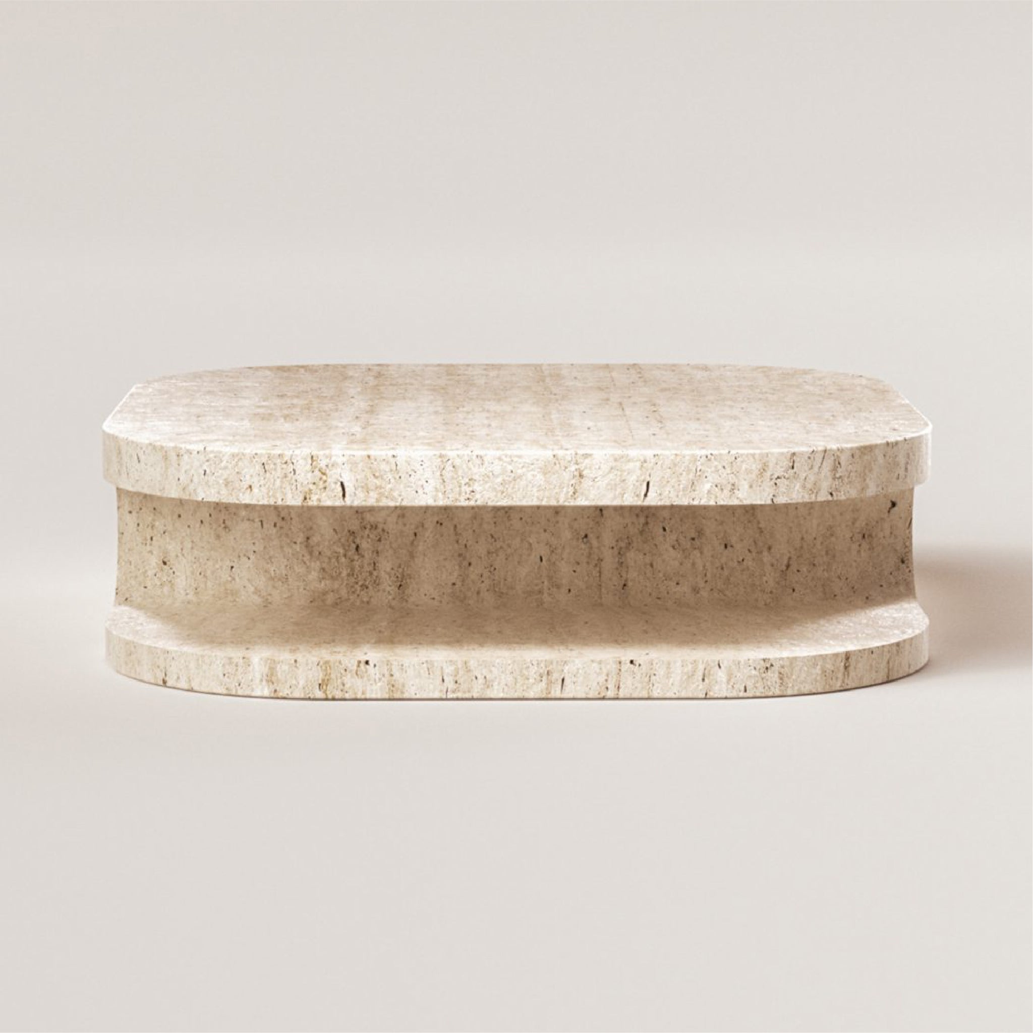 Monarch Travertine Marble Coffee Table Front