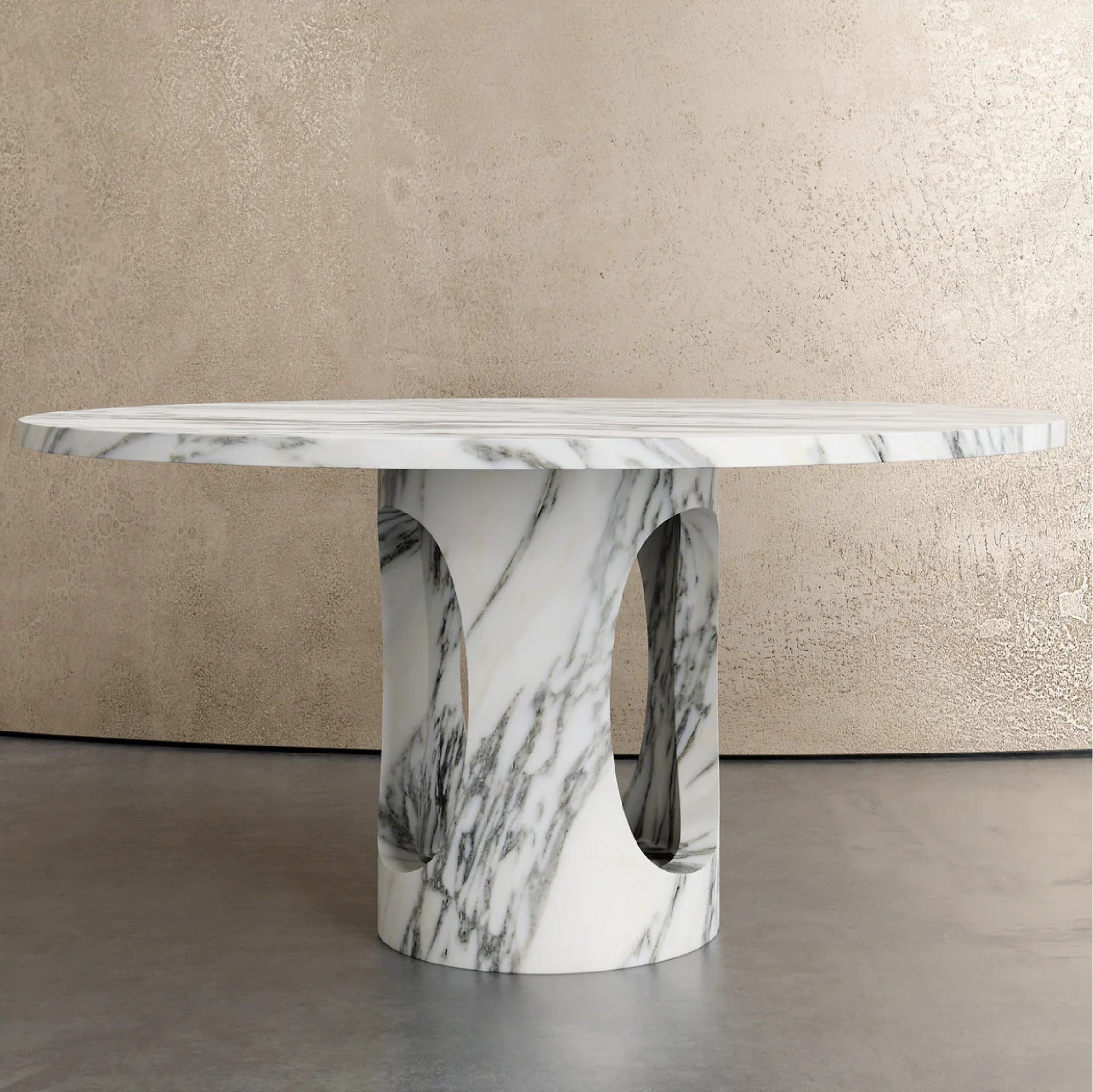 Modish Travertine Marble Dining Table