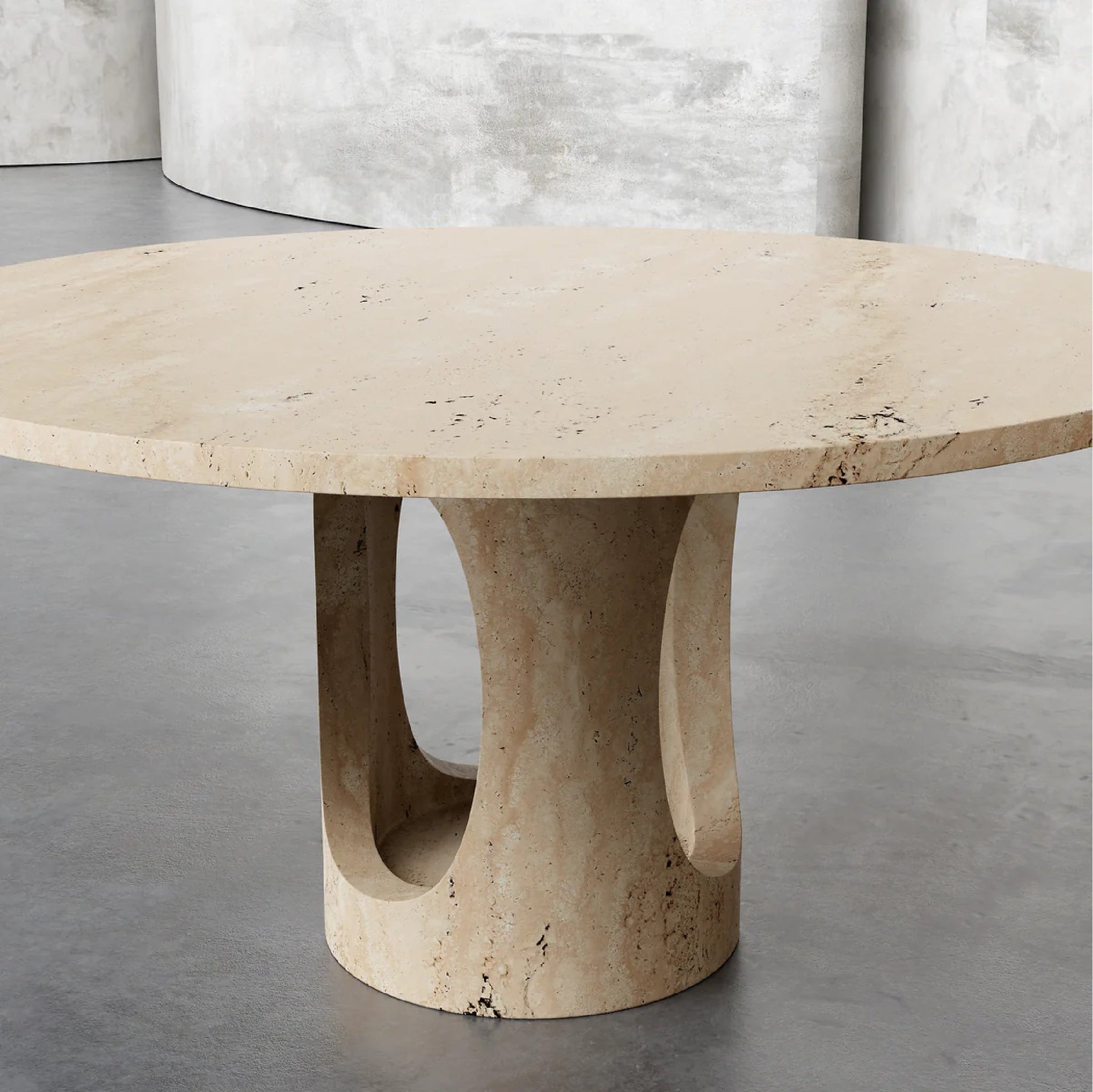 Modish Travertine Marble Dining Table