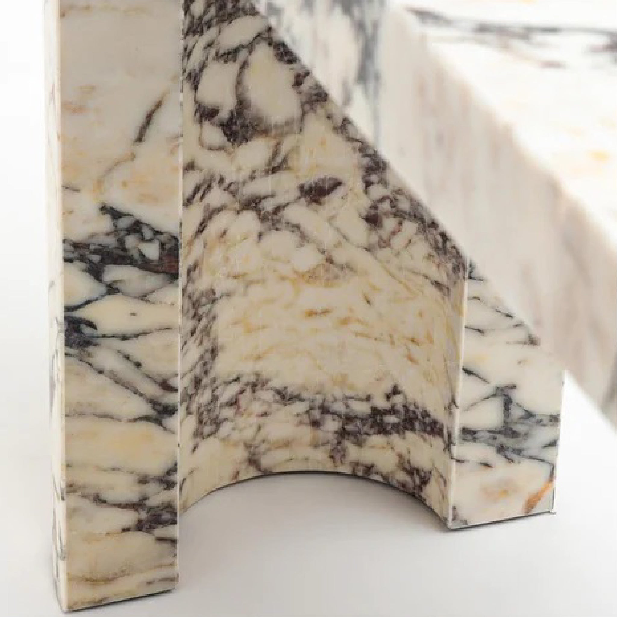 Tania Calacatta Viola Marble console Table Down 