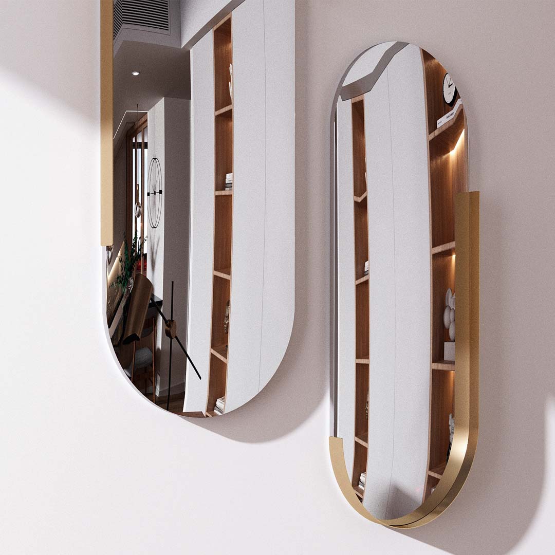Oval Mirror Luxury Edges Look