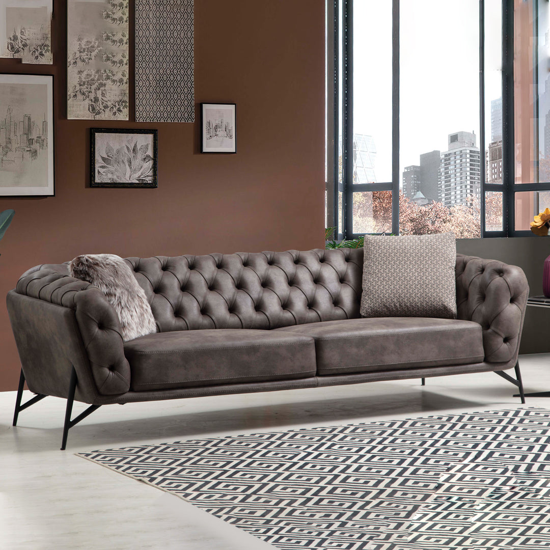 Spica 3 Seater Chesterfield Sofa Sleek Modern Design