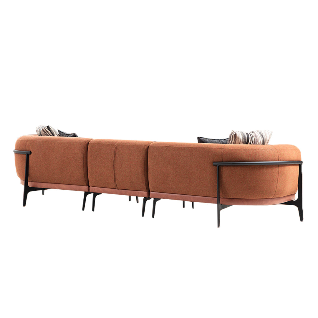 Cluster 4 Seater Sofa Back With Metal Arms Stands