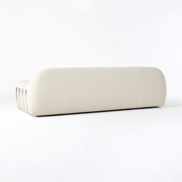 Cetas Cream Designer Sofa Plain Back