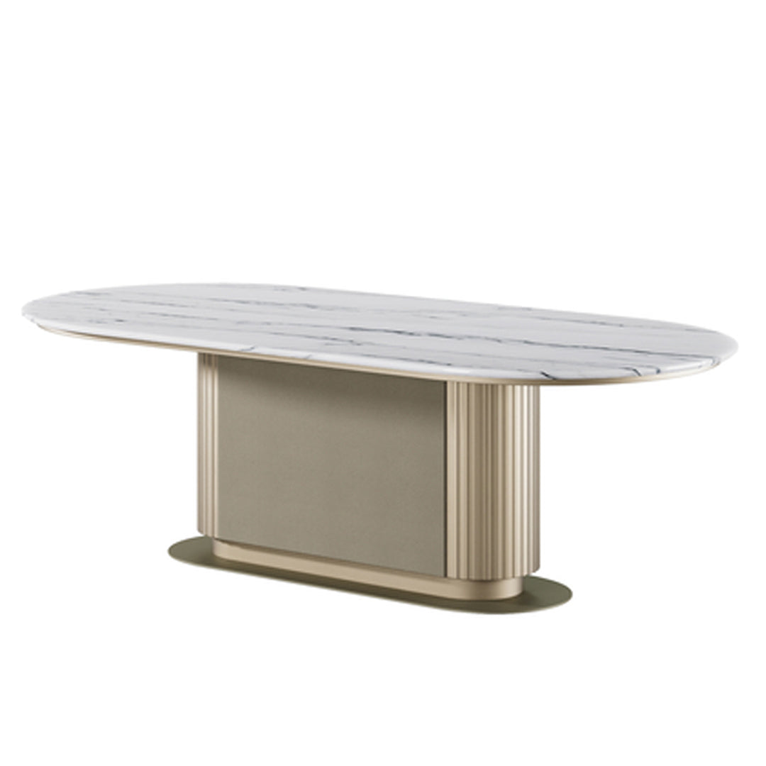 Odilia Designer Dining Table Side View