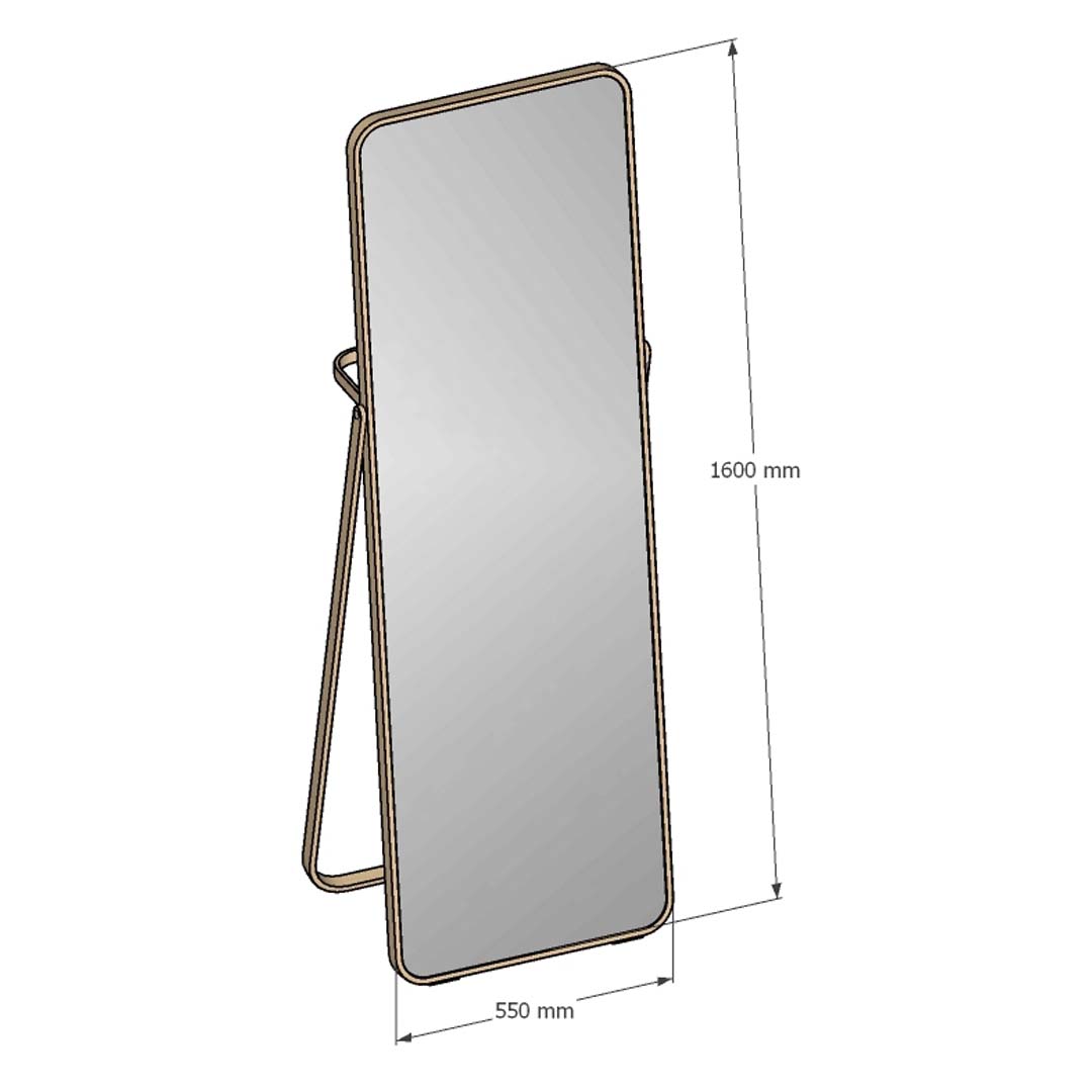 Freestanding Mirror with Stand Dimensions