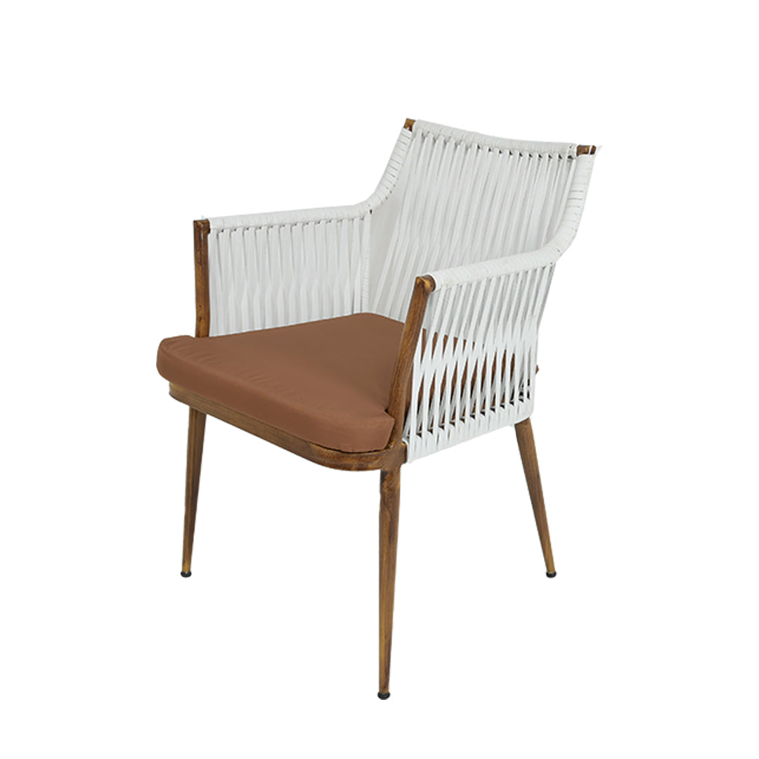 White Perfect Patio Chair Side View