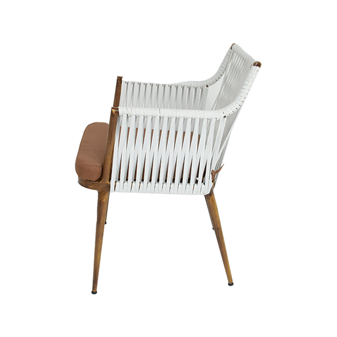 White Perfect Patio Chair Left side