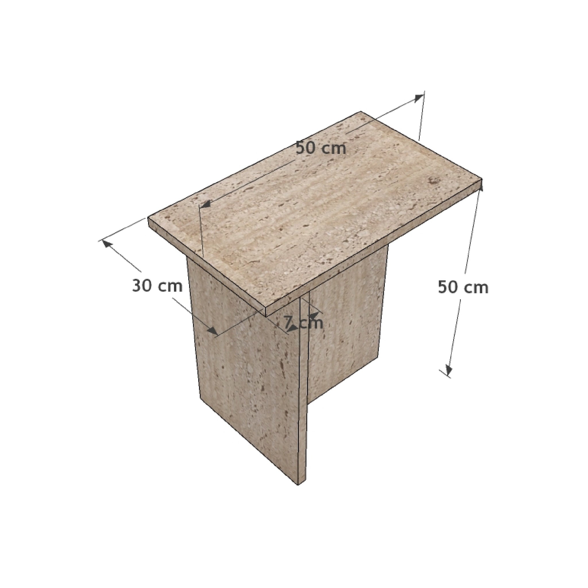 Archer Side Table Dimensions from Top